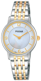 Pulsar Dress Biały/Stal w odcieniu złota Ø28 mm PRW027X1