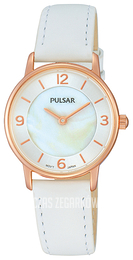 Pulsar Dress Biały/Skóra Ø28 mm PRW030X1