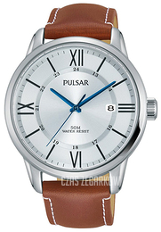 Pulsar Dress Srebrny/Skóra Ø42 mm PS9469X1