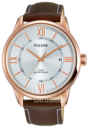 Pulsar Dress Srebrny/Skóra Ø42 mm PS9472X1