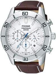 Pulsar Biały/Skóra Ø44 mm PT3433X1