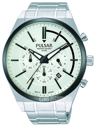 Pulsar X Biały/Stal Ø45 mm PT3709X1