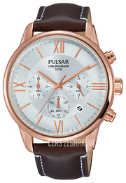Pulsar Dress Srebrny/Skóra Ø42 mm PT3810X1