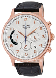 Pulsar Dress Biały/Skóra Ø44 mm PU6010X1