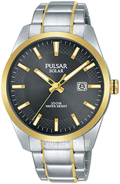 Pulsar Solar Czarny/Stal w odcieniu złota Ø40 mm PX3184X1