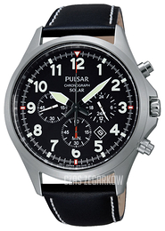 Pulsar Solar Czarny/Skóra Ø43 mm PX5007X1