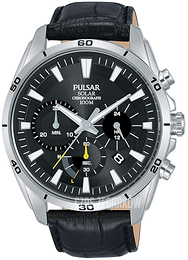 Pulsar Solar Czarny/Skóra Ø44 mm PZ5061X1