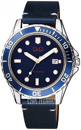 Q&Q Classic Niebieski/Skóra Ø43 mm A172J322Y