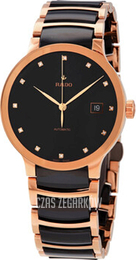 Rado Centrix Czarny/Stal w kolorze różowego złota Ø38 mm R30036732