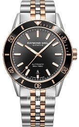 Raymond Weil Freelancer Czarny/Stal w kolorze różowego złota Ø42.5 mm 2775-S51-20051