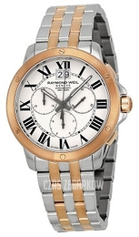 Raymond Weil Raymond Tango Biały/Stal w kolorze różowego złota Ø40 mm 4891-SP5-00660