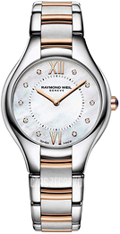 Raymond Weil Noemia Biały/Stal w kolorze różowego złota Ø32 mm 5132-SP5-00985