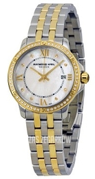 Raymond Weil Raymond Tango Biały/Stal w odcieniu złota Ø28 mm 5391-SPS-00995