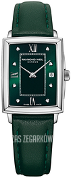 Raymond Weil Toccata Zielony/Skóra 28.1x22.6 mm 5925-STC-00521
