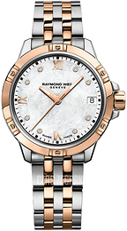 Raymond Weil Tango Biały/Stal w kolorze różowego złota Ø30 mm 5960-SP5-00995