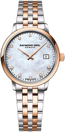 Raymond Weil Toccata Biały/Stal w kolorze różowego złota Ø29 mm 5985-SP5-97081