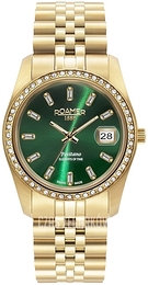 Roamer Monza Positano Zielony/Stal w odcieniu złota Ø34 mm 853858-48-79-20