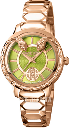Roberto Cavalli by Franck Muller Franck Muller Zielony/Stal w kolorze różowego złota Ø34 mm RV1L050M0091