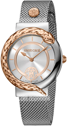 Roberto Cavalli by Franck Muller Dress Srebrny/Stal w kolorze różowego złota Ø34 mm RV1L088M0126