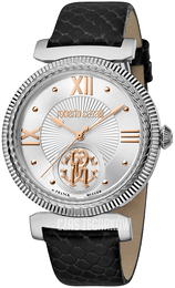 Roberto Cavalli by Franck Muller Franck Muller Srebrny/Skóra Ø38 mm RV1L128L0021
