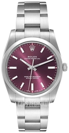 Rolex Oyster Perpetual 34 Purpurowy/Stal Ø34 mm 114200-0020