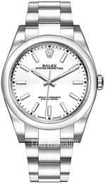 Rolex Oyster Perpetual 39 Biały/Stal Ø39 mm 114300-0004