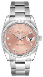 Rolex Oyster Perpetual Date Różowy/Stal Ø34 mm 115234-0009