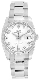 Rolex Oyster Perpetual Date Srebrny/Stal Ø34 mm 115234-0010