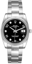 Rolex Perpetual Date Czarny/Stal Ø34 mm 115234-0011