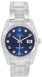 Rolex Oyster Perpetual Date Niebieski/Stal Ø34 mm 115234/3