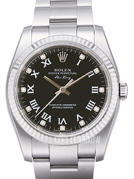 Rolex Perpetual Czarny/Stal Ø36 mm 116034/9