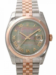 Rolex Datejust Two Tone Szary/18 karatowe różowe złoto Ø36 mm 116201/25