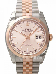 Rolex Datejust Two Tone Różowe złoto/18 karatowe różowe złoto Ø36 mm 116201-0097