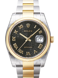 Rolex Datejust 36 Czarny/Stal Ø36 mm 116203-0191
