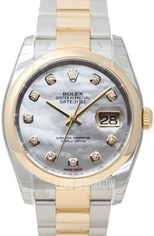 Rolex Datejust 36 Biały/Stal Ø36 mm 116203-0189