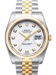 Rolex Datejust 36 Biały/Stal Ø36 mm 116203-0175