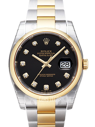 Rolex Datejust 36 Czarny/Stal Ø36 mm 116203-0133