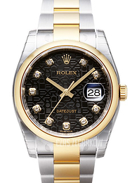 Rolex Datejust 36 Czarny/Stal Ø36 mm 116203-0153