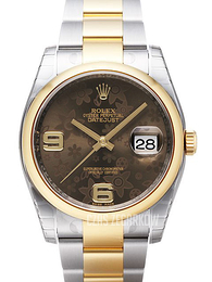 Rolex Datejust 36 Brązowy/Stal Ø36 mm 116203-0188