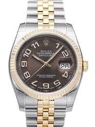 Rolex Datejust 36 Brązowy/Stal Ø36 mm 116233-0209