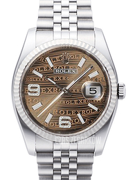 Rolex Datejust Steel Brązowy/Stal Ø36 mm 116234-0158