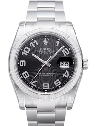 Rolex Datejust Steel Czarny/Stal Ø36 mm 116234-0147