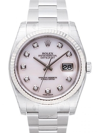 Rolex Datejust Steel Biały/Stal Ø36 mm 116234-0150
