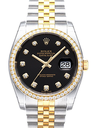 Rolex Datejust 36 Czarny/Stal Ø36 mm 116243-0016