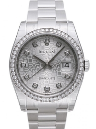 Rolex Datejust Steel Srebrny/Stal Ø36 mm 116244-0024