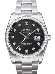 Rolex Datejust 36 Czarny/Stal Ø36 mm 116244-0017
