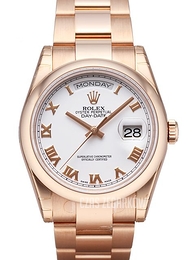 Rolex Day-Date 36 Biały/18 karatowe różowe złoto Ø36 mm 118205F-0053