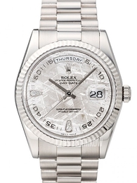 Rolex Day-Date Srebrny/18 karatowe białe złoto Ø36 mm 118239/6