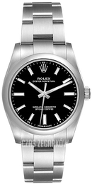 Rolex Oyster Perpetual 34 Czarny/18 karatowe białe złoto Ø34 mm 124200-0002