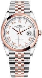 Rolex Datejust 36 Biały/18 karatowe różowe złoto Ø36 mm 126201-0015